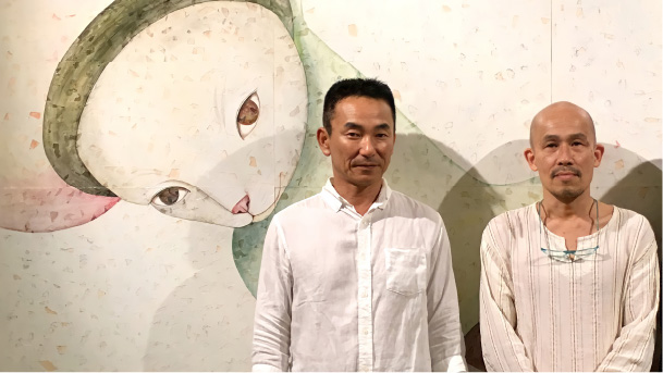 もりわじん先生（右）・大五郎代表　2017年撮影